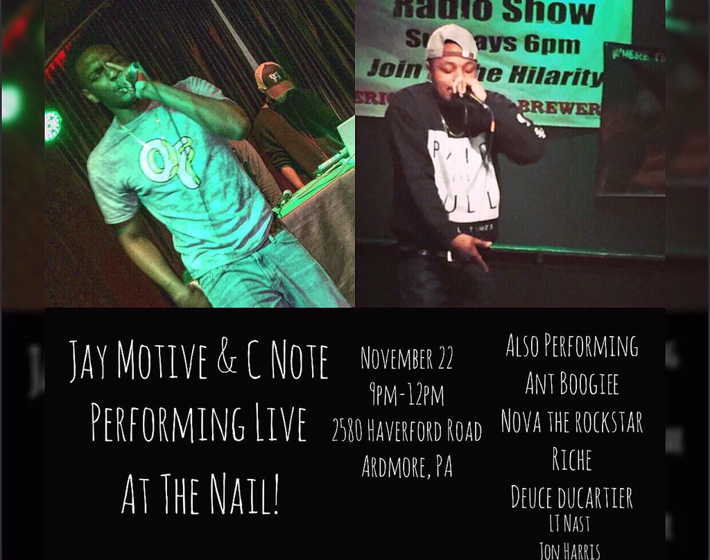 HDaily215's tweet photo. Tonight Live In Ardmore with @JayMotive215 @CeriousNote @Antboogiee @RockStar_Nova @Ltnast652 @officialjholla &amp; more https://t.co/R8otQzwsMD