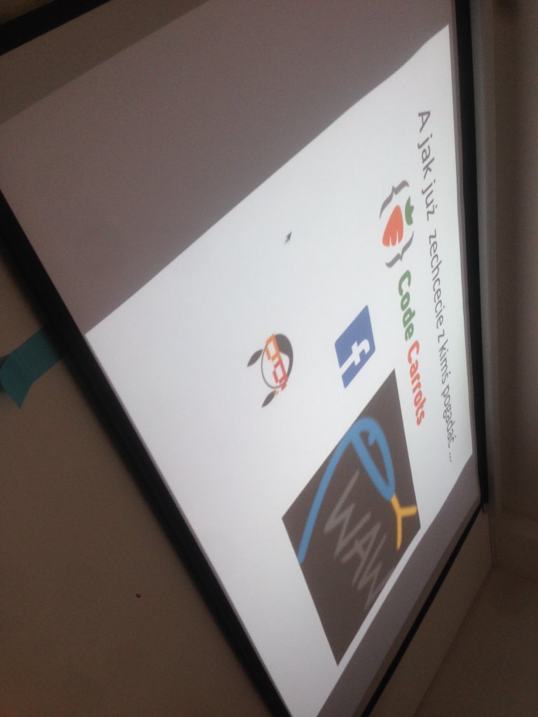 karaluszyca's tweet photo. Jak się uczyć programowania w domu? O tym Ula na #pycodecarrots #techwawa @pywaw https://t.co/1jjB4X4ffw