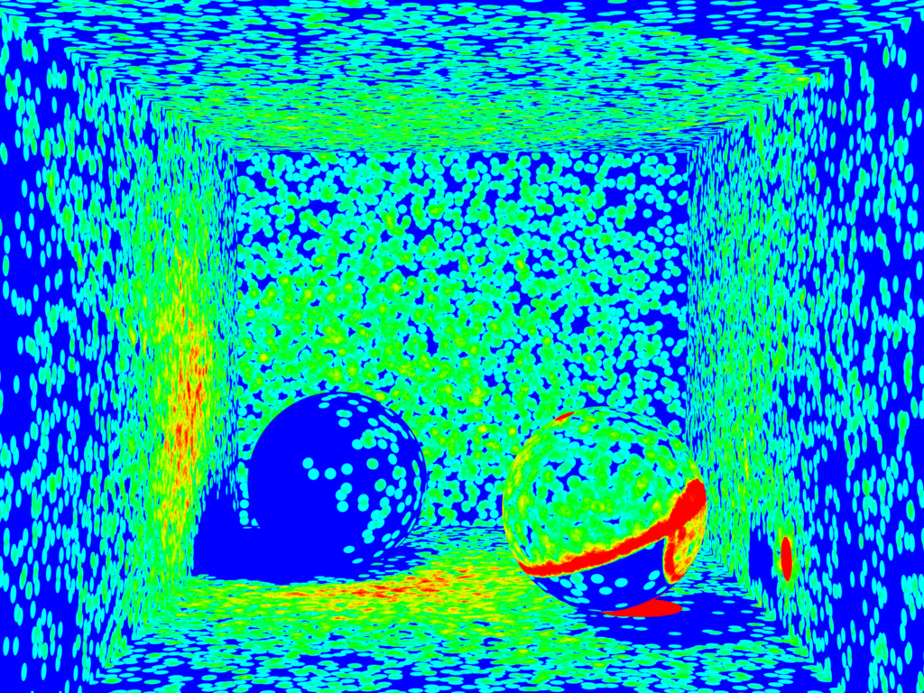 geometrian's tweet image. Heatmap of caustic photonmap density (with/without glossy handling) #graphics #photonmapping