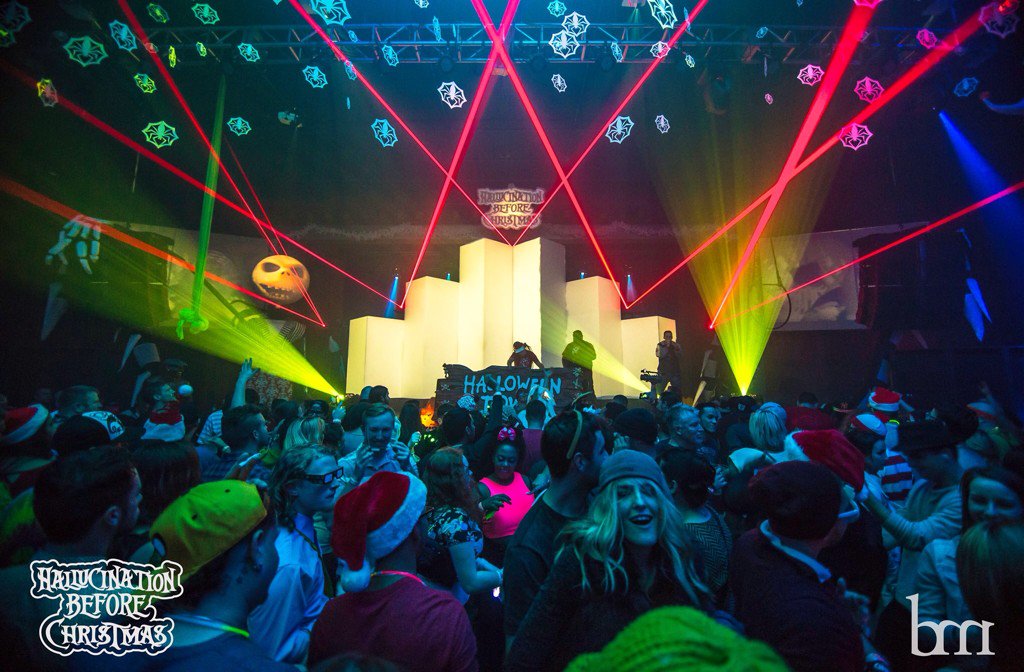 "With all our tricks, we're making christmas!" 
Full party info and tix at hbcparty.com