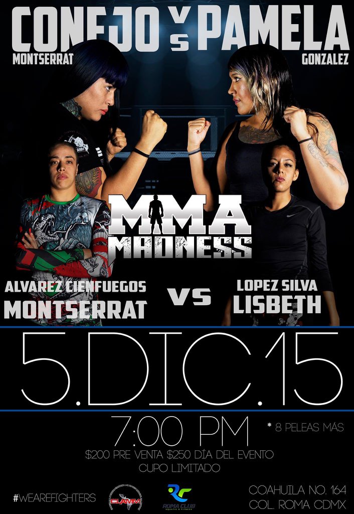 MadnessMMA's tweet photo. Cerramos este año con la sexta función de MMA Madness, este próximo 5 de diciembre. https://t.co/JMljud8z5E