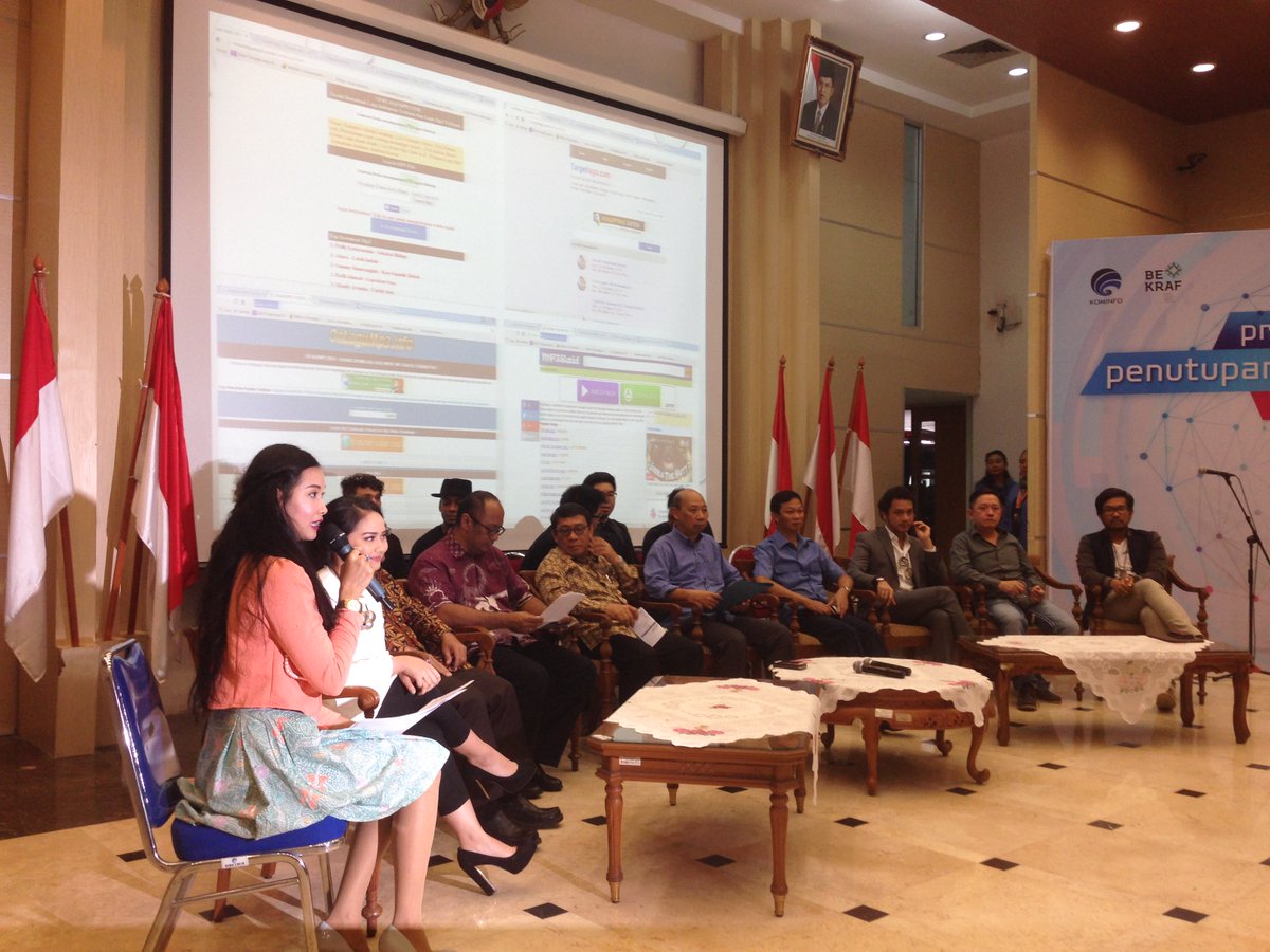 kemkomdigi's tweet image. Press conference penutupan 22 situs musik ilegal di R.Serbaguna (22/11).pih.sa