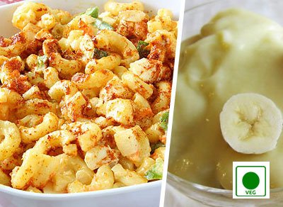 BreakfastBay's tweet photo. "Veg Enriched Macaroni with Banana Custard"  in the Menu Today. Order Now! #AajBreakfastKiyaKya #Gurgaon https://t.co/yS2pLw9Oa6