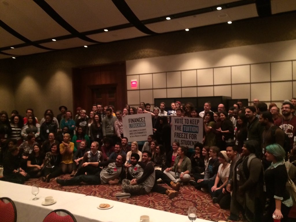 Students across Canada are calling on <a href="/NLNDP/">The NL NDP</a> <a href="/nlliberals/">Liberal Party of Newfoundland and Labrador</a> <a href="/GovNL/">Government of Newfoundland & Labrador</a> to keep the freeze! #fcee15 #cdnpse