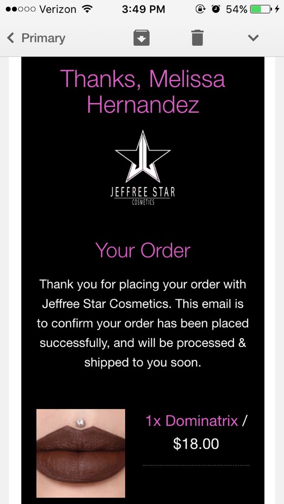 I just bought another jeffree star lipstick happy birthday to me  