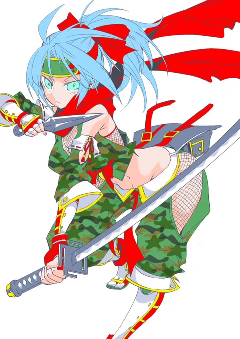 オリジナルのクノイチ迷彩カラーをやってみたら案外良かった…! 