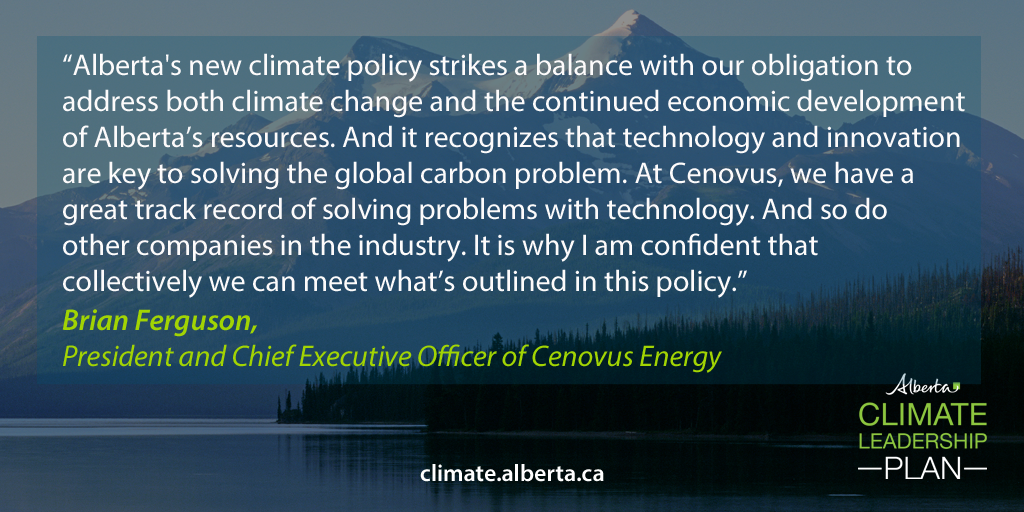 TarSandsSolns's tweet photo. RT @YourAlberta: Here's what industry leaders had to say about the #abclimate plan. https://t.co/MsR36n4bgs https://t.co/kM4N1ot9GS