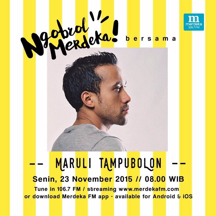 Maruli_Tamp7's tweet photo. Selamat pagi arek2 Suroboyo! Cek @merdekafm jam 8 pagi #NgobrolMerdeka dan request #RUANG GBU! ❤ https://t.co/XFLgIxhWp3