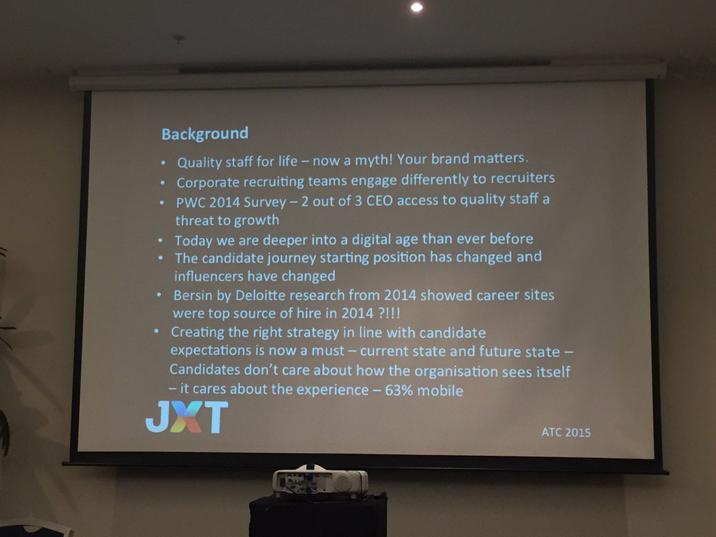 Quality staff for life - now a myth! Your brand matters! #sst15 @JXTConsulting <a href="/rickmare/">Rick Maré</a>
