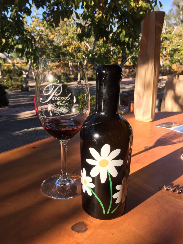 PeacockCellars's tweet photo. Beautiful afternoon with the Bergmann family. Finished with the #lateharvest  .
#drinkpeacock #centralcoastwine https://t.co/KX9L4jBWij