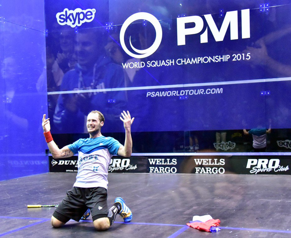 squashchamps's tweet image. [3] Gregory Gaultier (Fra) 3-0 .[7] Omar Mosaad (Egy)  11-6, 11-7, 12-10