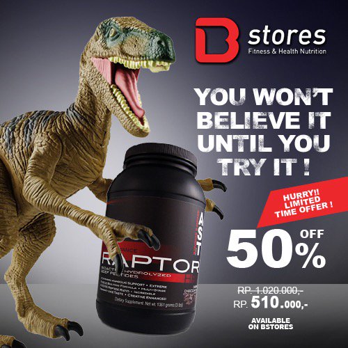 Bstores_id's tweet photo. Hurry!! get Raptor for special price!! 50%off until end of November 2015 @bstores.co.id #fitness #suplemen #bstores https://t.co/PN2uT9FBQi