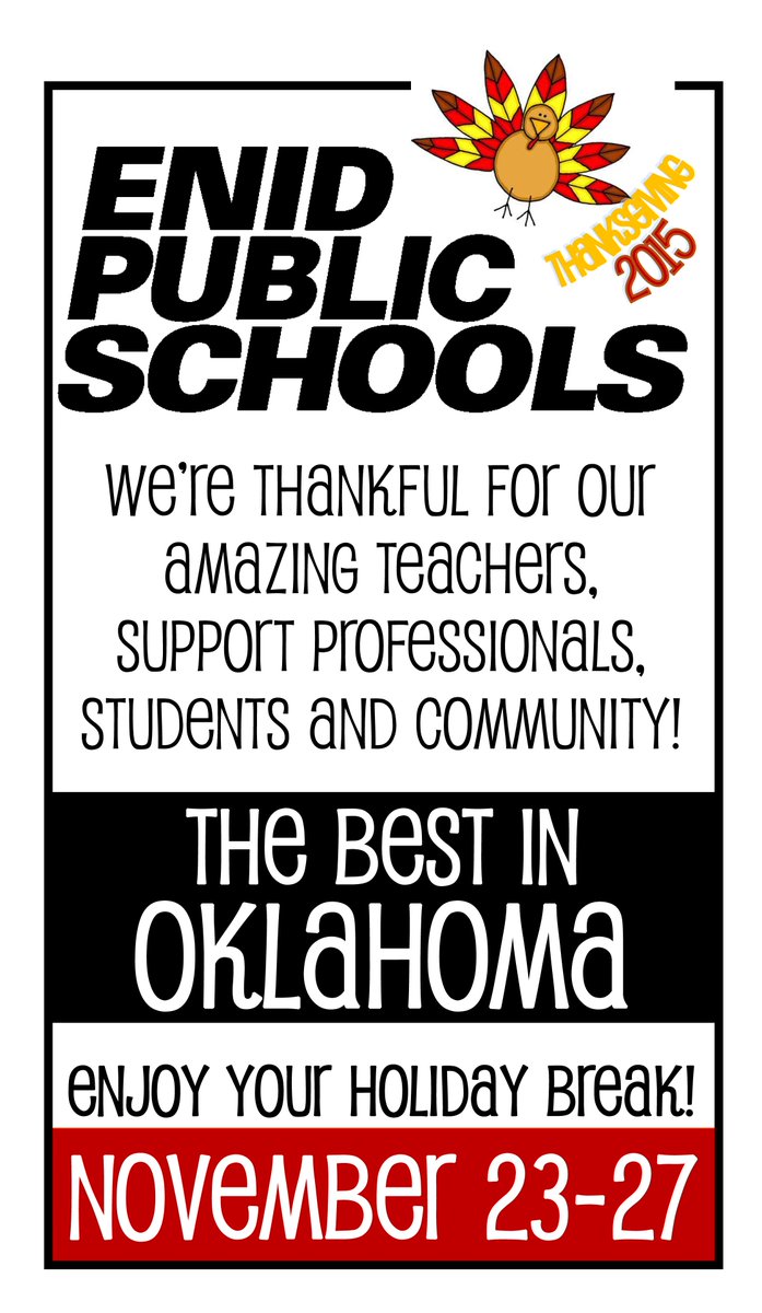 Enid Public Schools on Twitter "We are thankful for the EnidSchools