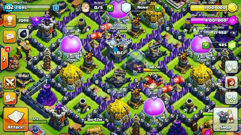 mharfrid's tweet image. Storages full, builders busy. #coc #clashofclans #cocproblems #supercell #android ift.tt/1Hh73xt