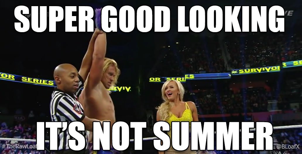 BLoafX's tweet photo. @MmmGorgeous Wins & is still #SuperGoodLooking. Sorry @RealSummerWWE #PrincePretty #ZigglerVsBreeze #SurvivorSeries https://t.co/NV0X4DMnde