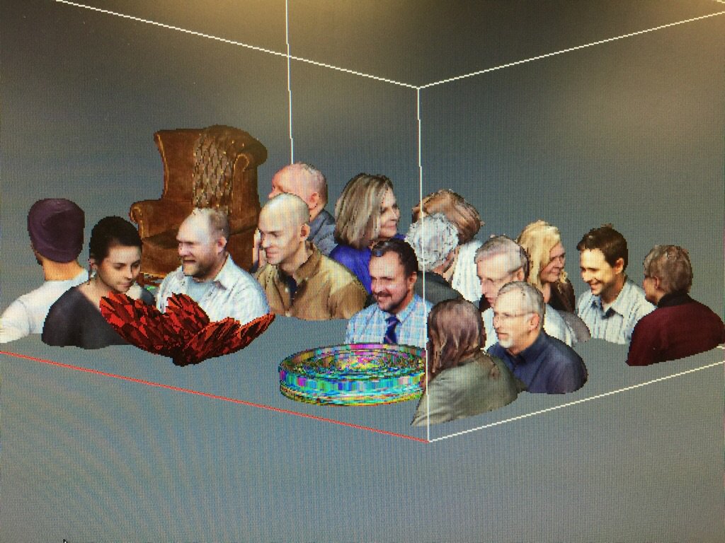 ArtsyFartsyTim's tweet photo. #3Dprinting #FullColor3Dprinting #jmcawesome #jmcweird #virtualfaculty&studentbusts first print run in 8 months… https://t.co/Pnep2CxKi6