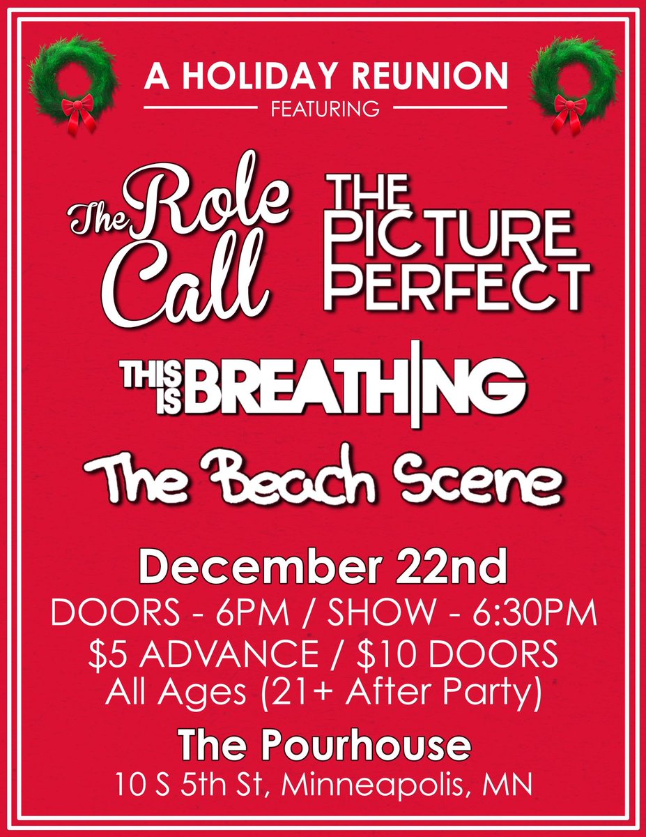 KdruvaPhoto's tweet photo. December 22nd, The Pourhouse, @TheRoleCallMN Get pumped! $5 tickets!! https://t.co/qJzUvN6HwG https://t.co/W4cTjg7KBU