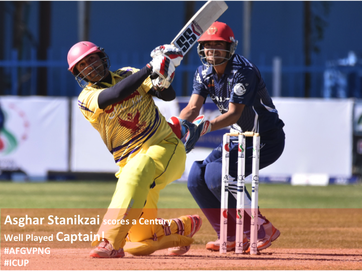 ACBofficials's tweet photo. @AStanikzai44 scores a Century Well Played Captain!
#AFGVPNG
#ICUP2015
@ICC
@ShafiqStanikzai https://t.co/BPM2pDHU9q