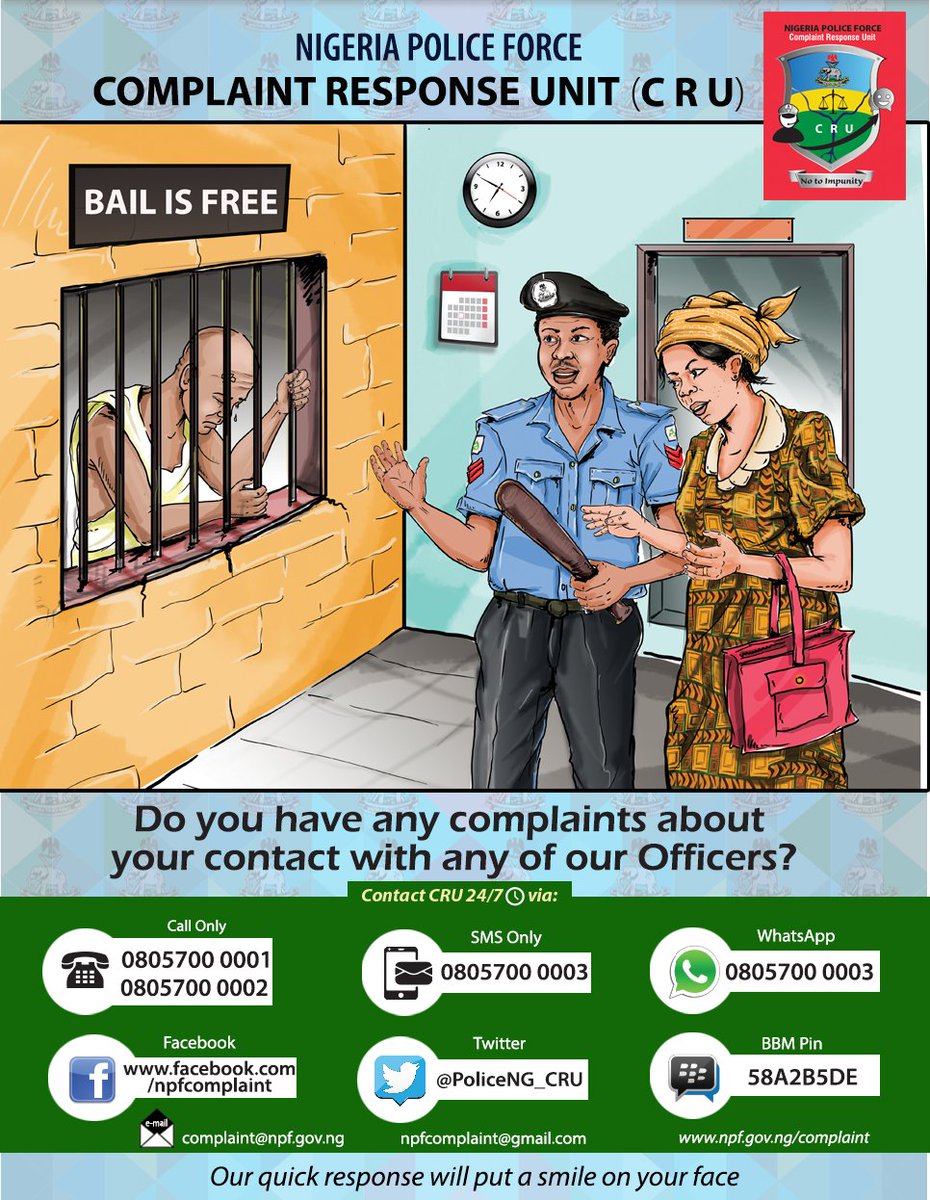 YomiShogunle's tweet photo. "Knowledge is Power"
You now know that BAIL IS FREE.
You also know how to report the contrary.
What will you do? https://t.co/1H67bzIo9t