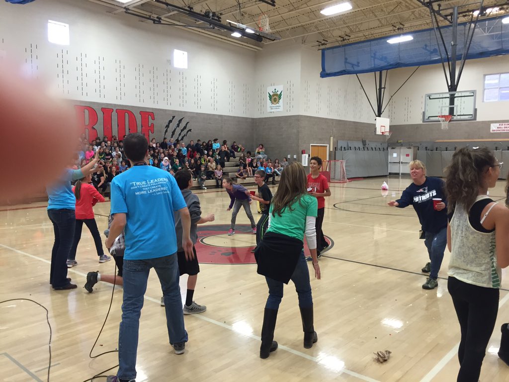 PSDSecondary's tweet photo. “@WebberMS: M&amp;M's toss during the 6th grade pep assembly. #webleaders https://t.co/I5fyibK4vA”@PoudreSchools