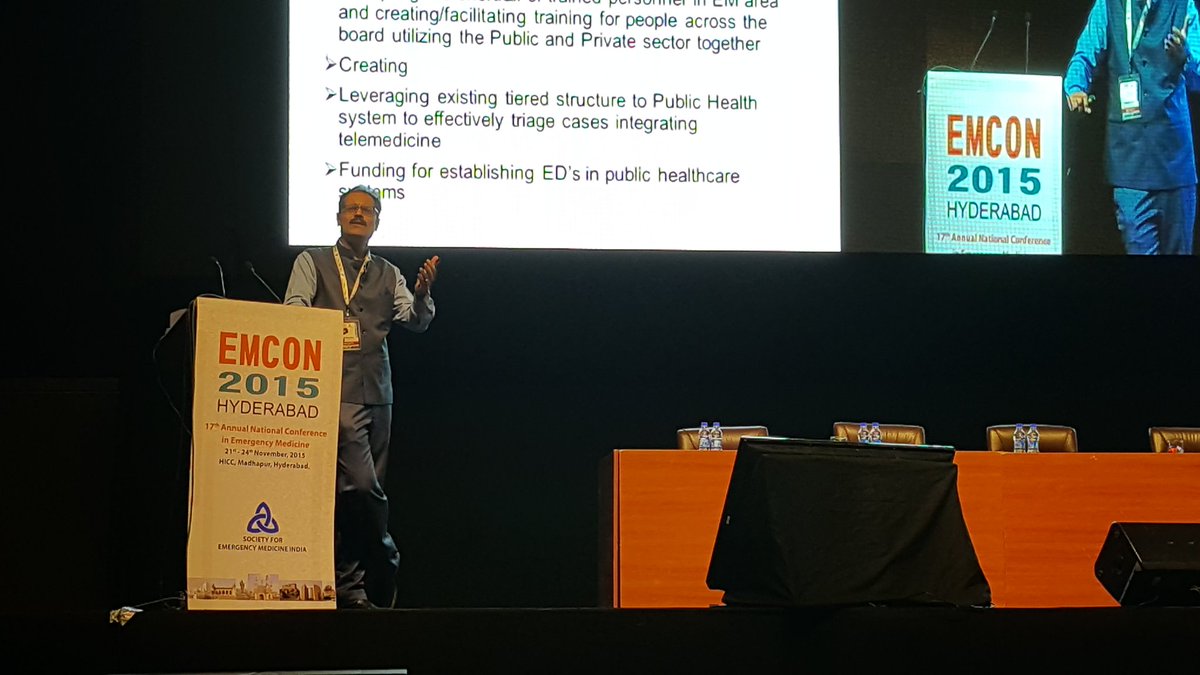 emcon2015hyd's tweet photo. Keynote speakers Dr. SV Mahadevan &amp; Dr. Mahesh Joshi 
#EMCON15 #EMConf @StanfordEMRes @HospitalsApollo #SEMI https://t.co/kfL41XCmr2