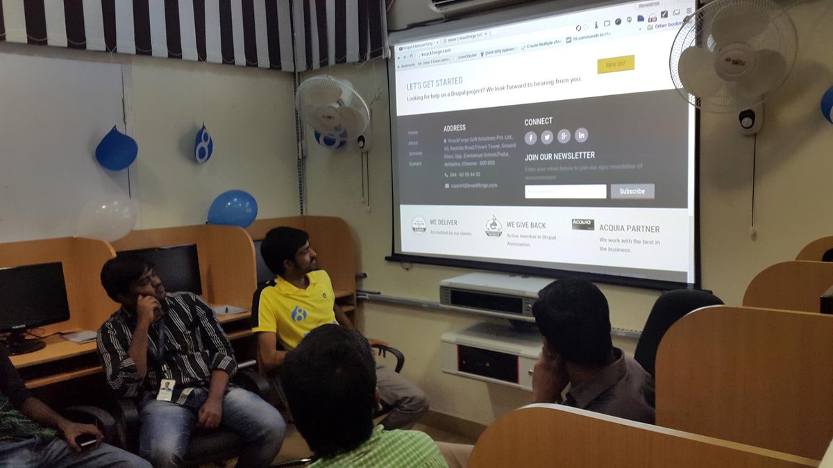 knackforge's tweet image. BOF session with the participants during #Drupal8releaseparty