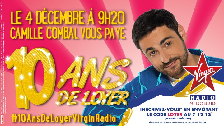 CamilleCombal's tweet photo. Quand je vous disais que ça pouvait changer votre vie : on vous offre 10 ans de loyer ! #10AnsDeLoyerVirginRadio https://t.co/12nG4KqTVX