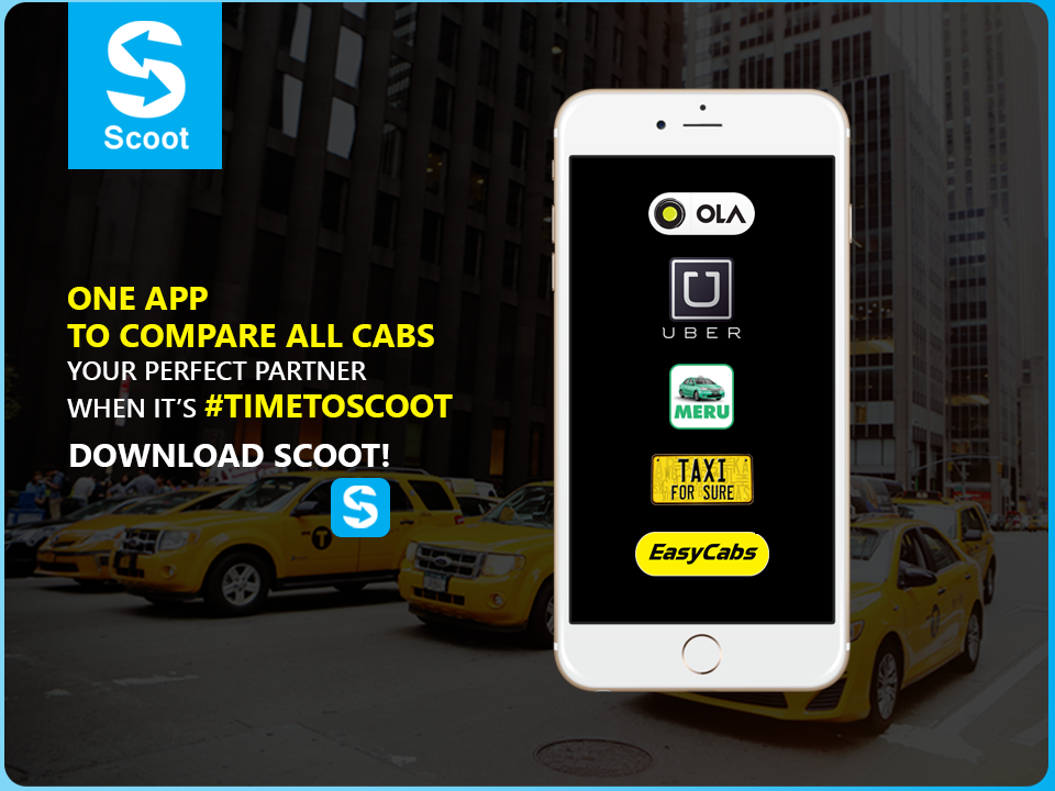 ScootApp's tweet photo. One app for all #cabs when it's #TimeToScoot.
Download: https://t.co/BiGtiqY2ep OR https://t.co/f4BMfR2C54 https://t.co/g5oUyunk6T