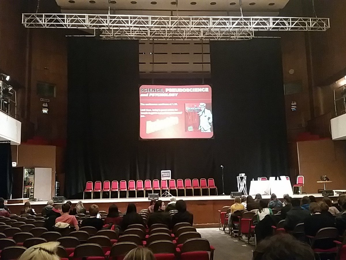 PsychLlandaff's tweet photo. Thoroughly enjoying ourselves at the science, pseudoscience and Psychology day at Bristol https://t.co/lxl9MKEikK