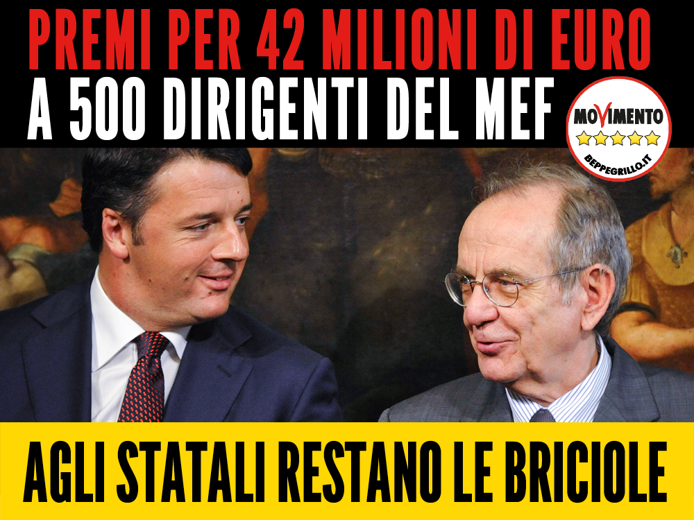 M5S_Camera's tweet photo. Ricchi premi ai dirigenti del Mef e una miseria agli statali! https://t.co/0AgeByWLp9 https://t.co/bJnpdOTans