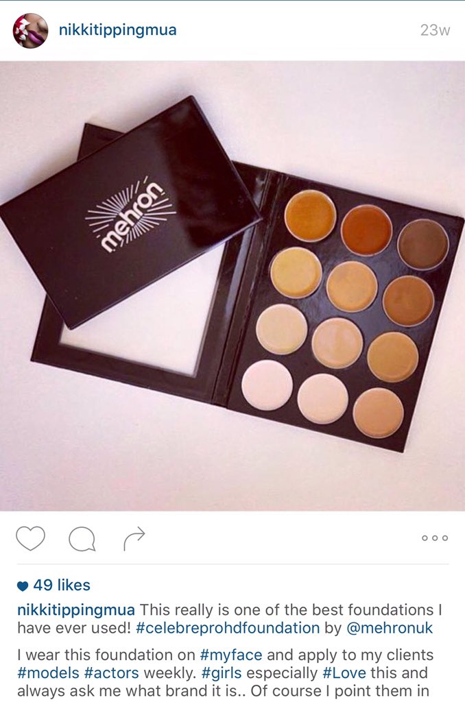mehronmakeup's tweet photo. Thanks for the #CelebrePro shoutout @nikkitippingmua https://t.co/1xTgpfeBxc