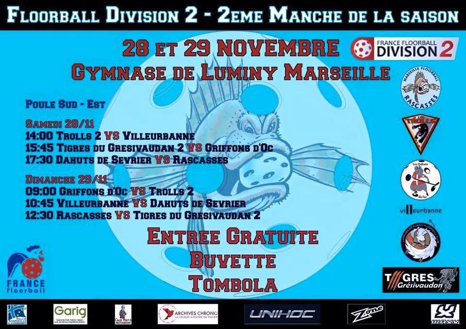 Reprise du championnat D2 - Poule D samedi. Les Rascasses évolueront encore en domicile. On vous attend nombreux !