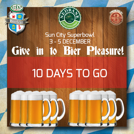 SABierfest's tweet photo. #10Days to go 'til it's #bieroclock @SunCityResortSA! #PuttsnPints @NorthWestZA @MillionThrills @golfatsun https://t.co/iaSds2l7Uk