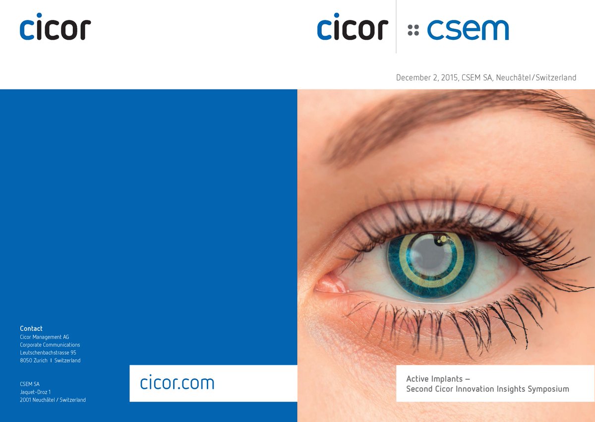 Come along to #Cicor and @CSEMinfo joint conference on Active Implants bit.ly/1PVeE5R