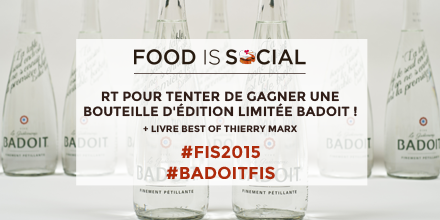 Food_is_Social's tweet photo. C'est parti pour la 1ère session du #TweetFIS avec @Badoit_fr ! A vos RT ! #BadoitFIS #FIS2015 https://t.co/kh8WpYchOz