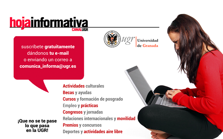 CanalUGR's tweet photo. ¿Quieres estar al tanto de las convocatorias de la UGR? https://t.co/2o8udaTf8U o date de alta en nuestro boletín: https://t.co/fHiRvOrvl4
