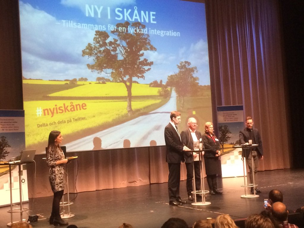 På regionalt forum i Hässleholm om ideburen och offentlig samverkan för det öppna Skåne. #nyiskåne #integration
