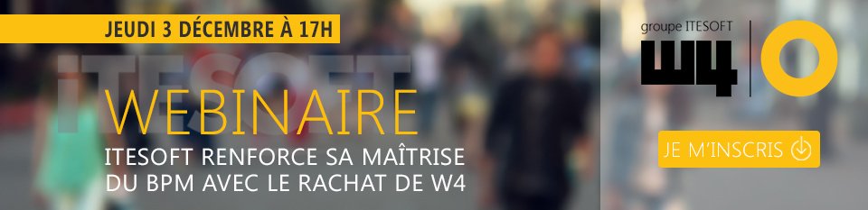 ITESOFT's tweet image. #Webinar 03/12 à 17h : Comment #modéliser et faire évoluer rapidement vos #processus? goo.gl/AjdDCD