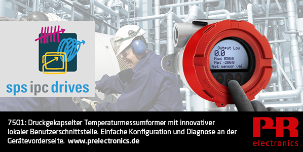 PRelectronics's tweet photo. PR electronics stellt auf der #SPS15 den 7501 HART-Temperaturmessumformer zur Feldmontage vor - prelectronics.de https://t.co/ZvtKV4ous3