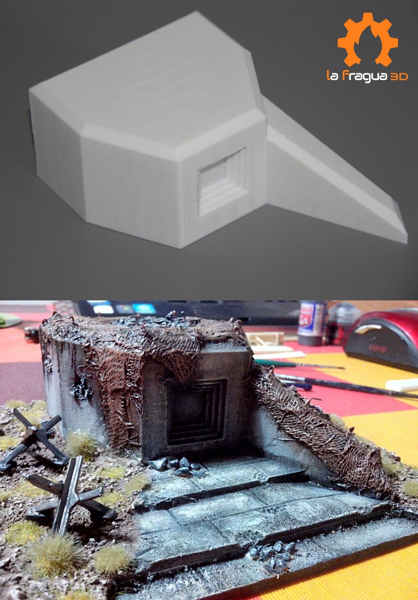 lafragua3d's tweet photo. Os acordáis del #bunker que imprimimos hace unos meses? Su propietario nos ha enviado esta foto del acabado final... https://t.co/71Pc3uyNzh
