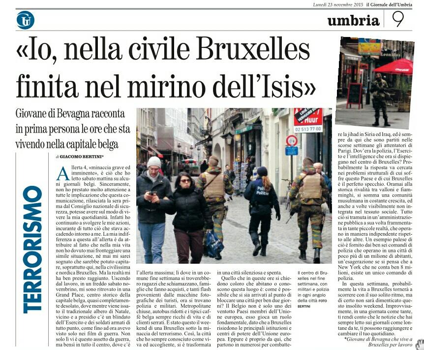 timoteocarpita's tweet photo. Ottimo @giabertini: direttamente da #Bruxelles ci racconta come vive in prima persona una città ostaggio #terrorismo https://t.co/ryZsntF0lt
