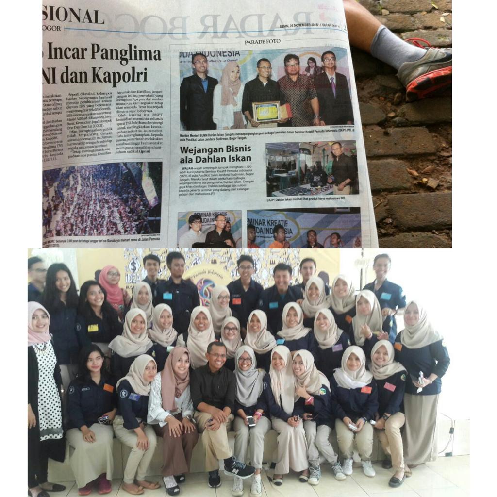 Terimakasih Bapak Dahlan Iskan dan Radar Bogor <a href="/SKPI_IPB/">SKPI Akmapesa 2015</a> sukses !