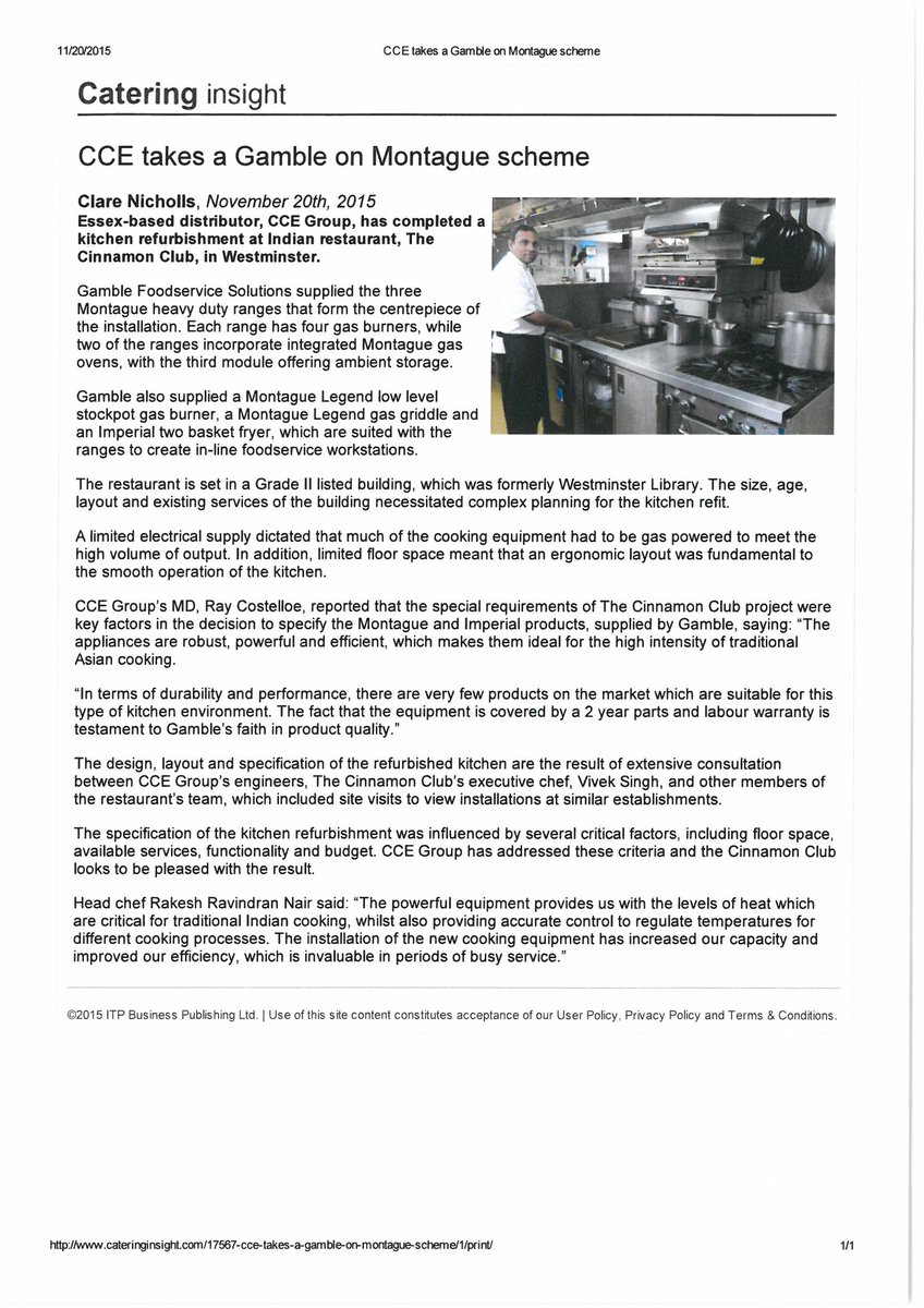 <a href="/CinnamonClub/">The Cinnamon Club</a> <a href="/Gamble_FS/">Gamble FS</a> @Gamble_FSScott A great kitchen, great food!