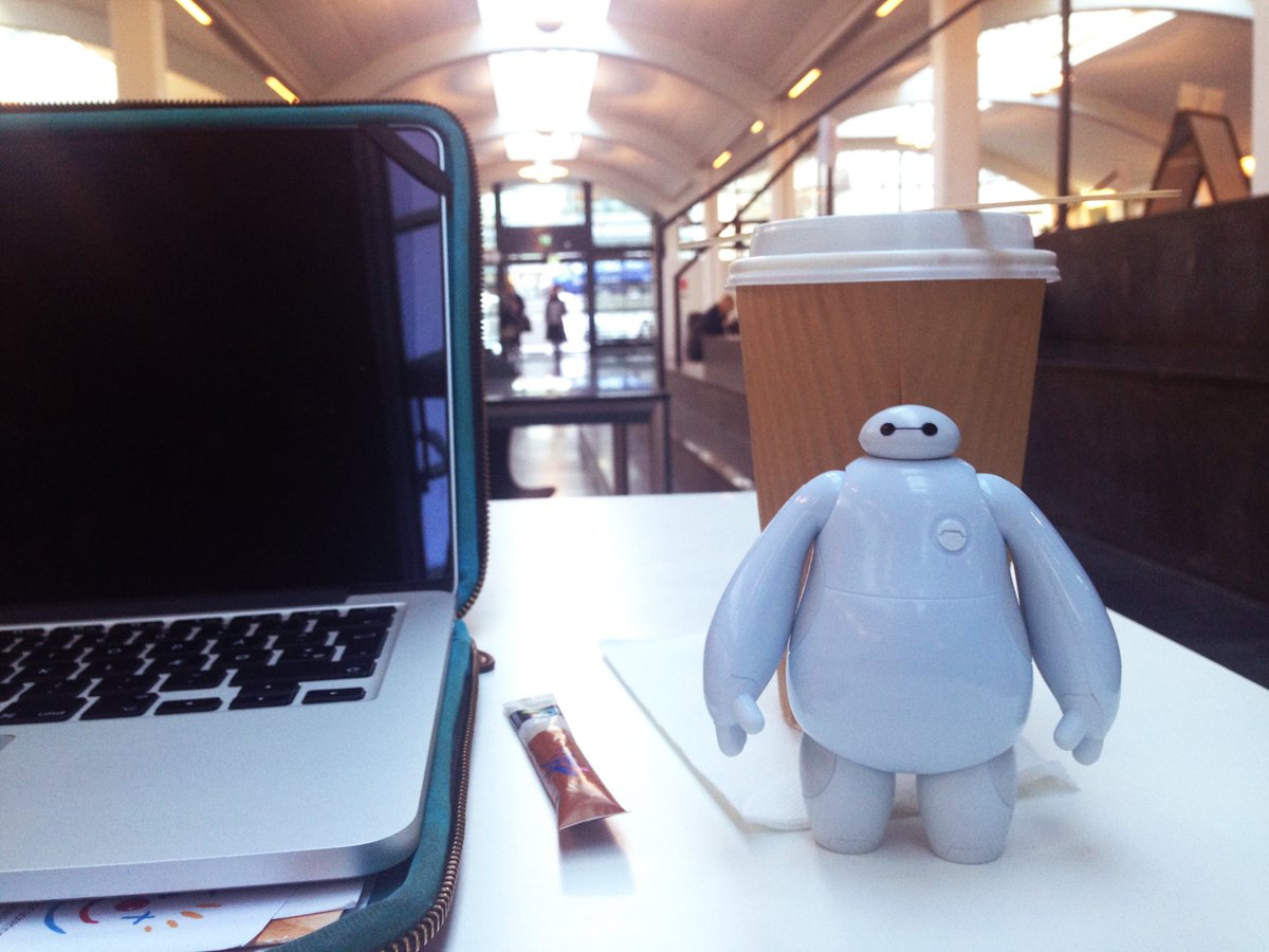 thisismenotabee's tweet photo. Brought an inspiring friend to work on the SKAT project before class! ⚫️➖⚫️  #baymax #SDCBS15 #balala #ideaphase https://t.co/J9w5j1BBbg
