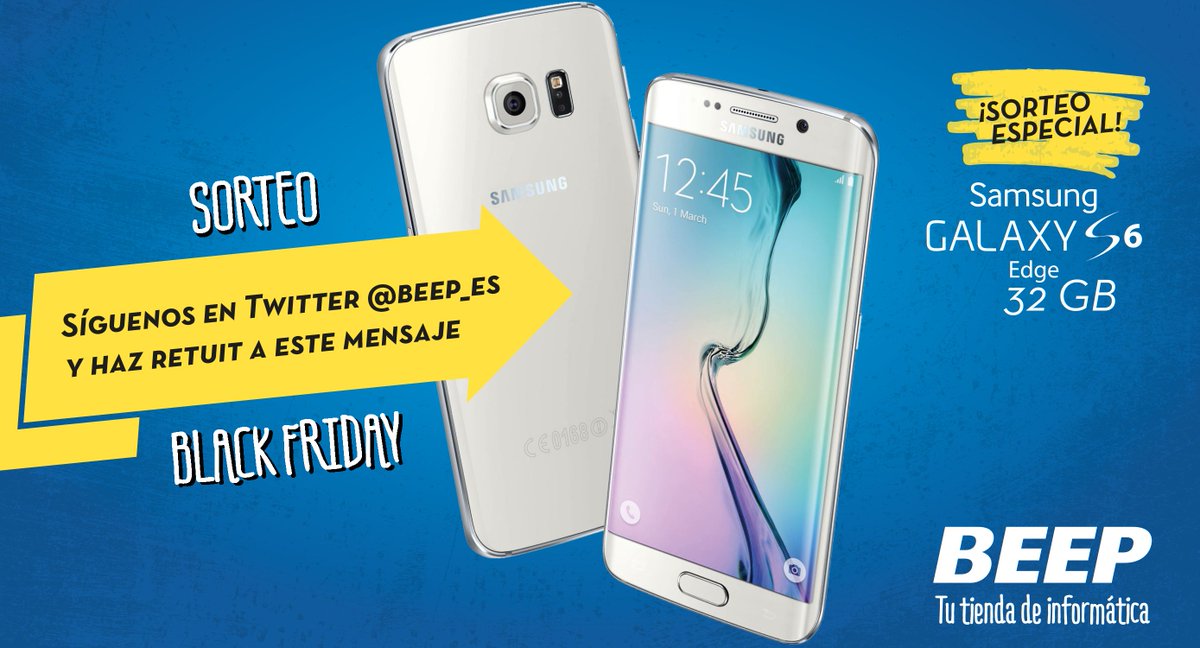 Semana de #BlackFriday, semana de ¡¡SORTEAZO!! Este <a href="/SamsungEspana/">Samsung España</a> Galaxy S6 Edge puede ser tuyo. #beepteloregala