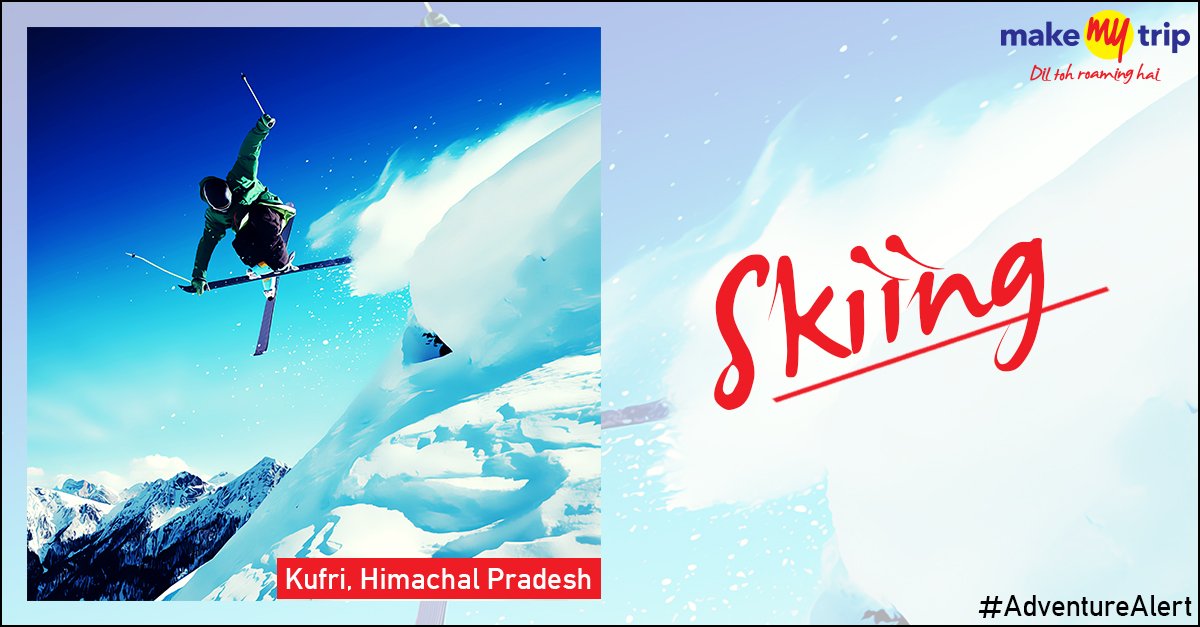 makemytrip's tweet photo. Think of the Alps every time you feel like skiing? It’s time you tried Kufri. #AdventureAlert #DilTohRoamingHai https://t.co/l2UtFmkBNh