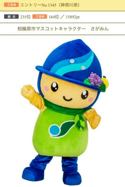 さがみん 本物 ゆるキャラグランプリ15 最終順位は1727体中で235位だったミン 去年より100位以上アップしたのぉ 口 みんな応援ありがとうだったミン T Co 8mi7jdidtk