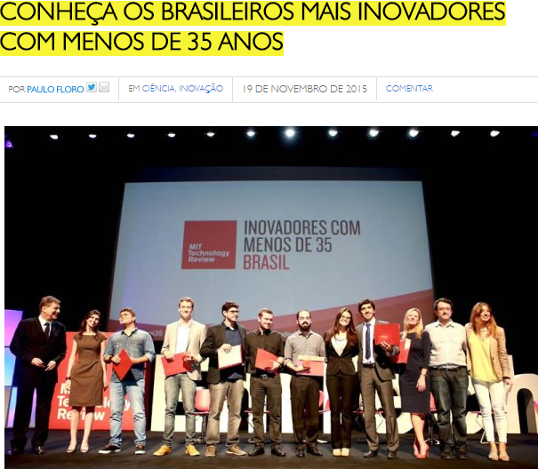 EmTech_BR's tweet photo. Leia sobre os #Inovadores35 no @blogmundobit https://t.co/K7onQbEUdm https://t.co/aeyC19JLKK