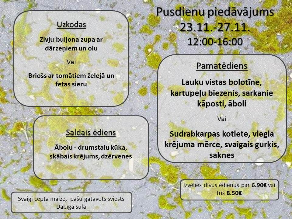 Šīs nedēļas pusdienu piedāvājums.
Gaidīsim ciemos! :)