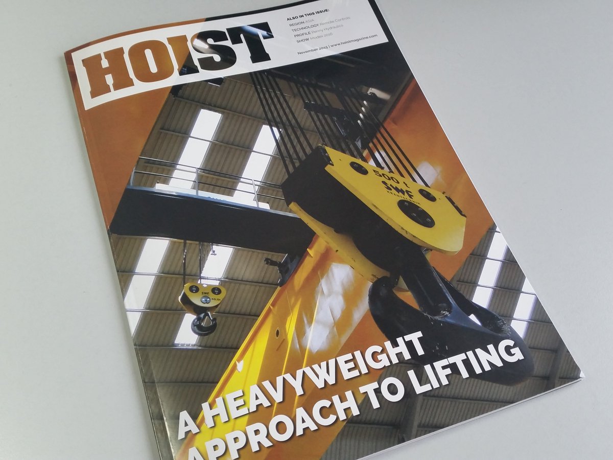 SWFKRAN_DE's tweet photo. Another time on the cover page of HOIST magazine! https://t.co/vLLL9nLBTv  #cranes #hoists #swf #CraneIntelligence https://t.co/xKC1r34Qjy